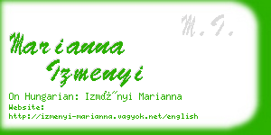 marianna izmenyi business card